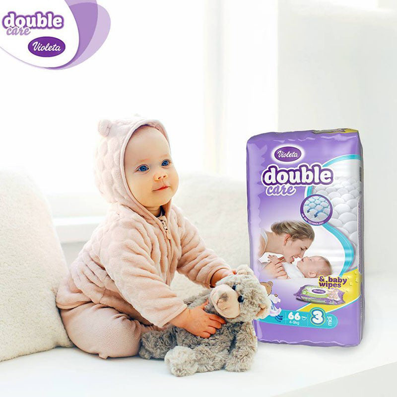 Violeta® Plenice Air Dry 6 Junior Plus (16kg+) Jumbo 48 + Darilo Baby vlažni robčki Violeta