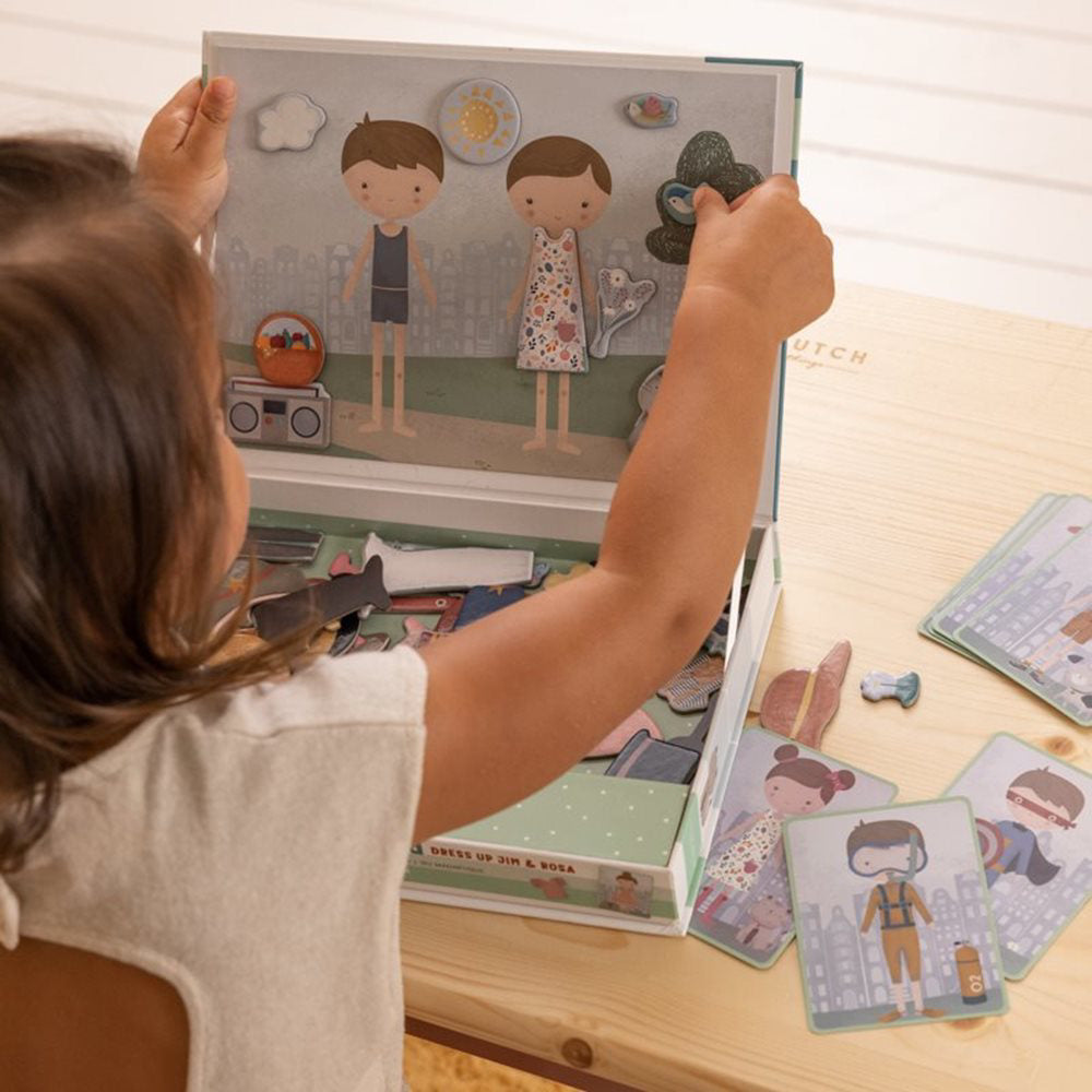 Little Dutch® Jim & Rosa Magnetna sestavljanka Little Dutch