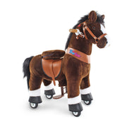 PonyCycle® Konjiček na kolesih - Chocolate Brown with White Hoof (3-5L) PonyCycle