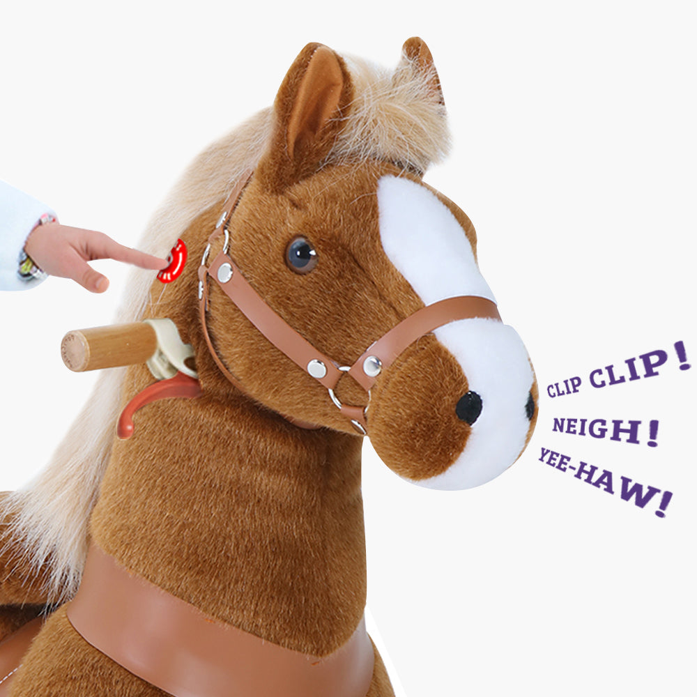 PonyCycle® Konjiček na kolesih - Brown with White Hoof (3-5L) PonyCycle