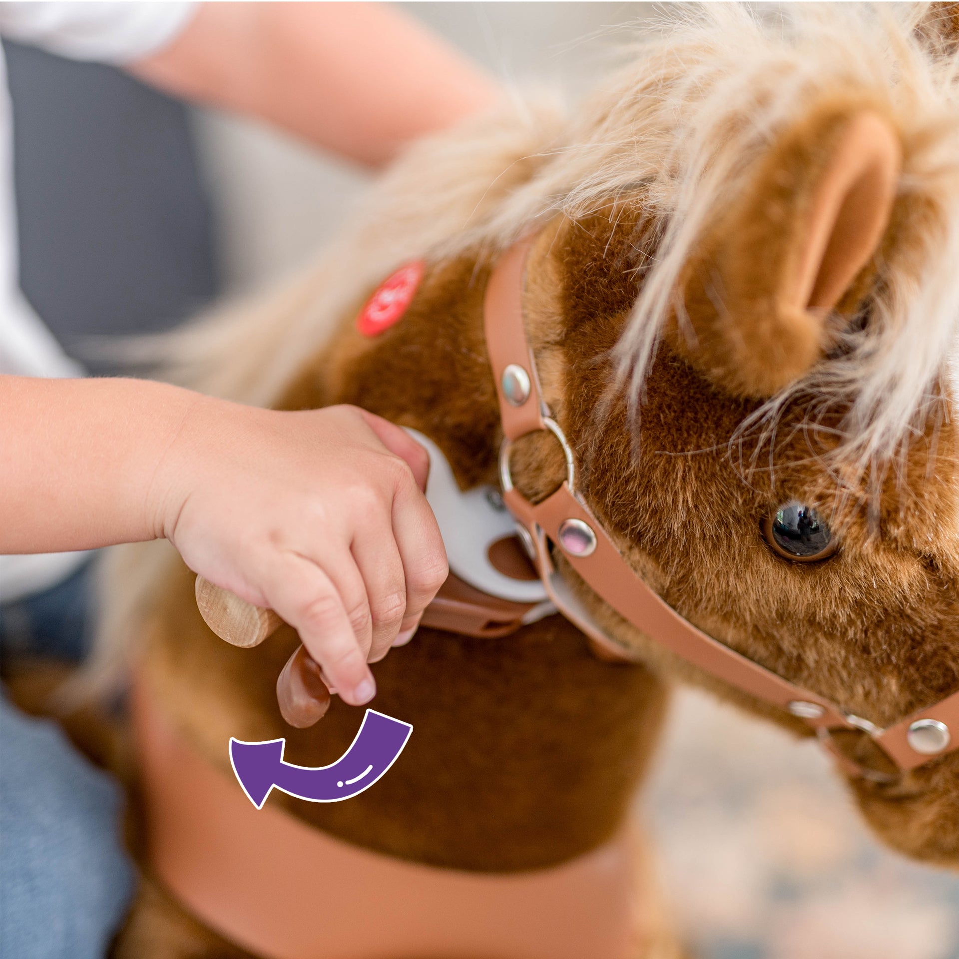 PonyCycle® Konjiček na kolesih - Brown with White Hoof (3-5L) PonyCycle