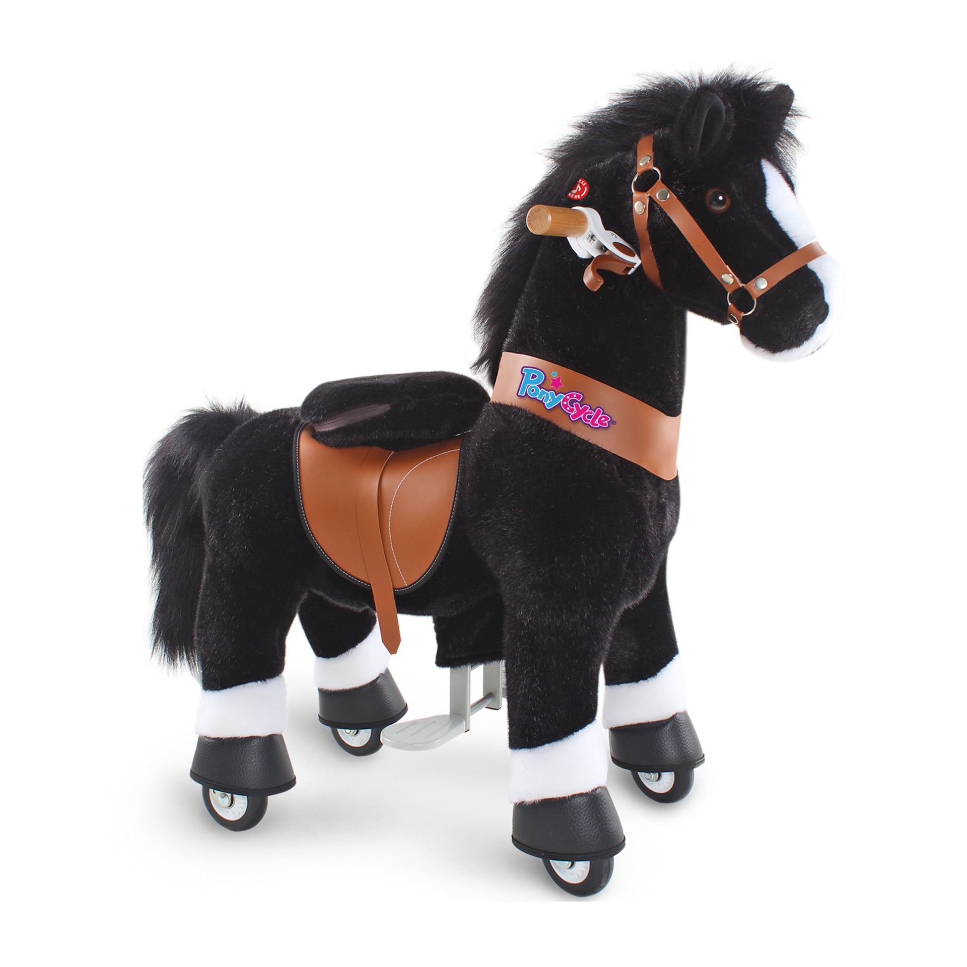 PonyCycle® Konjiček na kolesih - Black with White Hoof (3-5L) PonyCycle