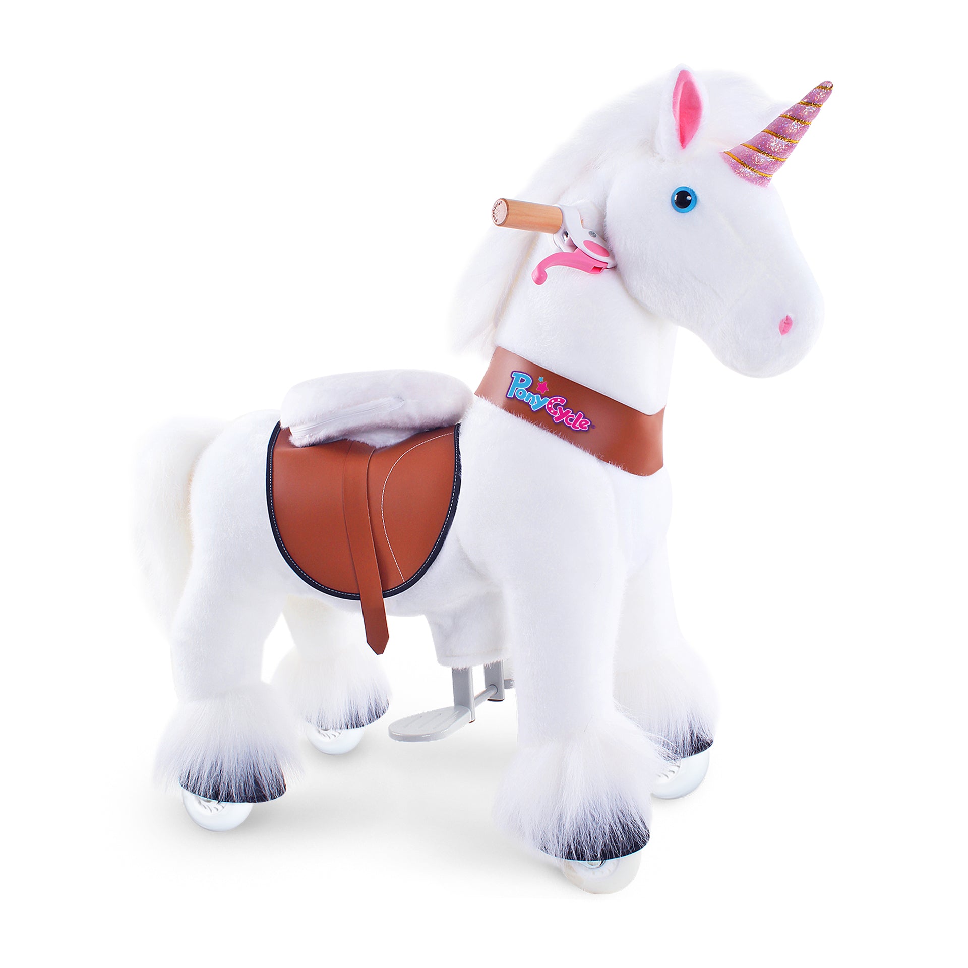 PonyCycle® Konjiček na kolesih - White Unicorn (3-5L) PonyCycle