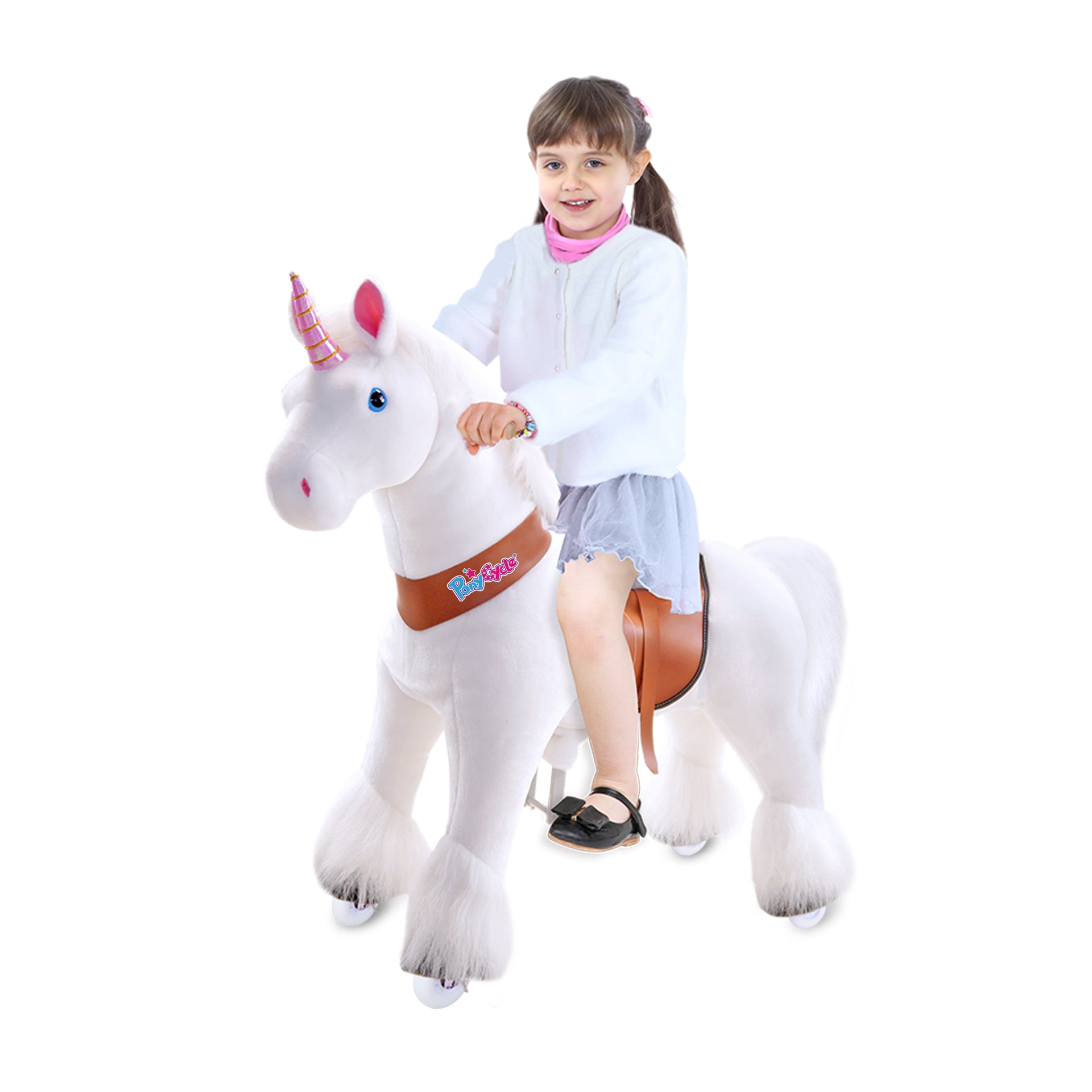 PonyCycle® Konjiček na kolesih - White Unicorn (4-8L) PonyCycle