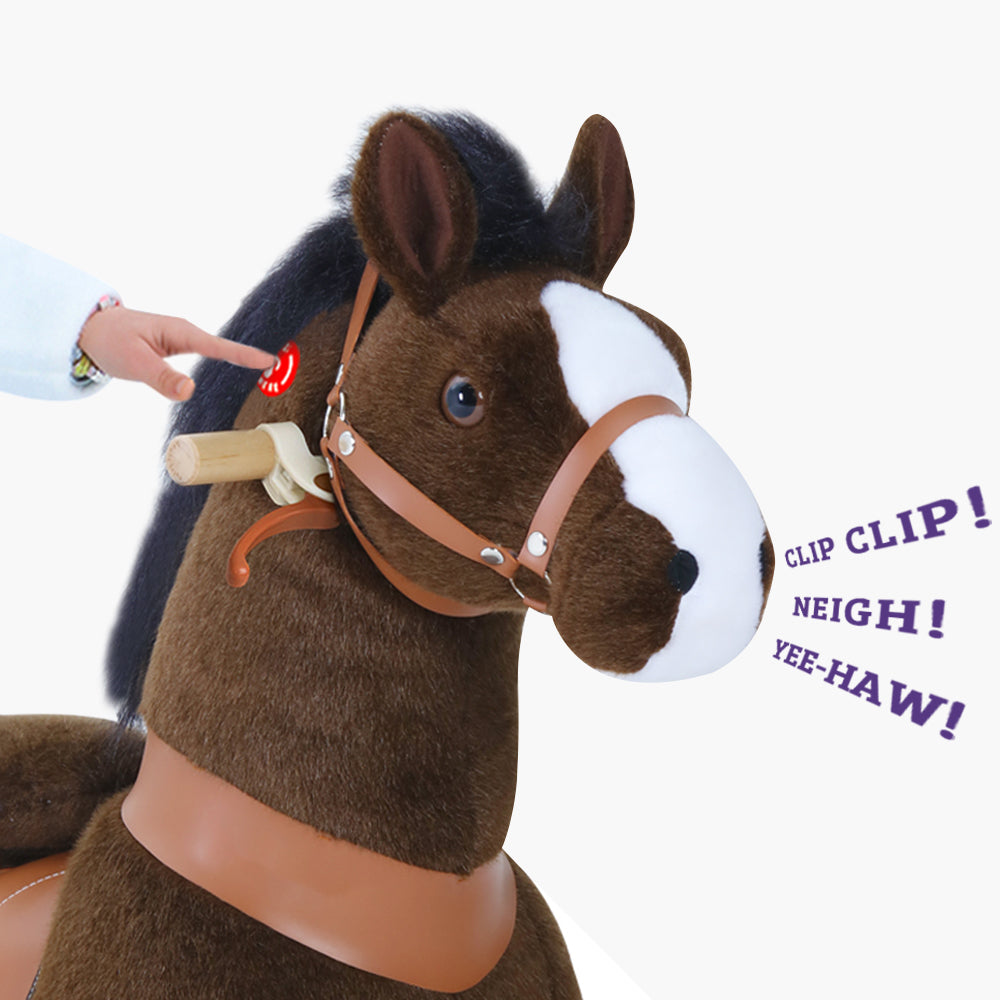 PonyCycle® Konjiček na kolesih - Chocolate Brown with White Hoof (7+L) PonyCycle