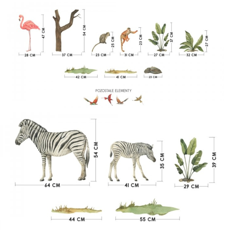 Yokodesign® Stenska nalepka komplet Safari Yokodesign