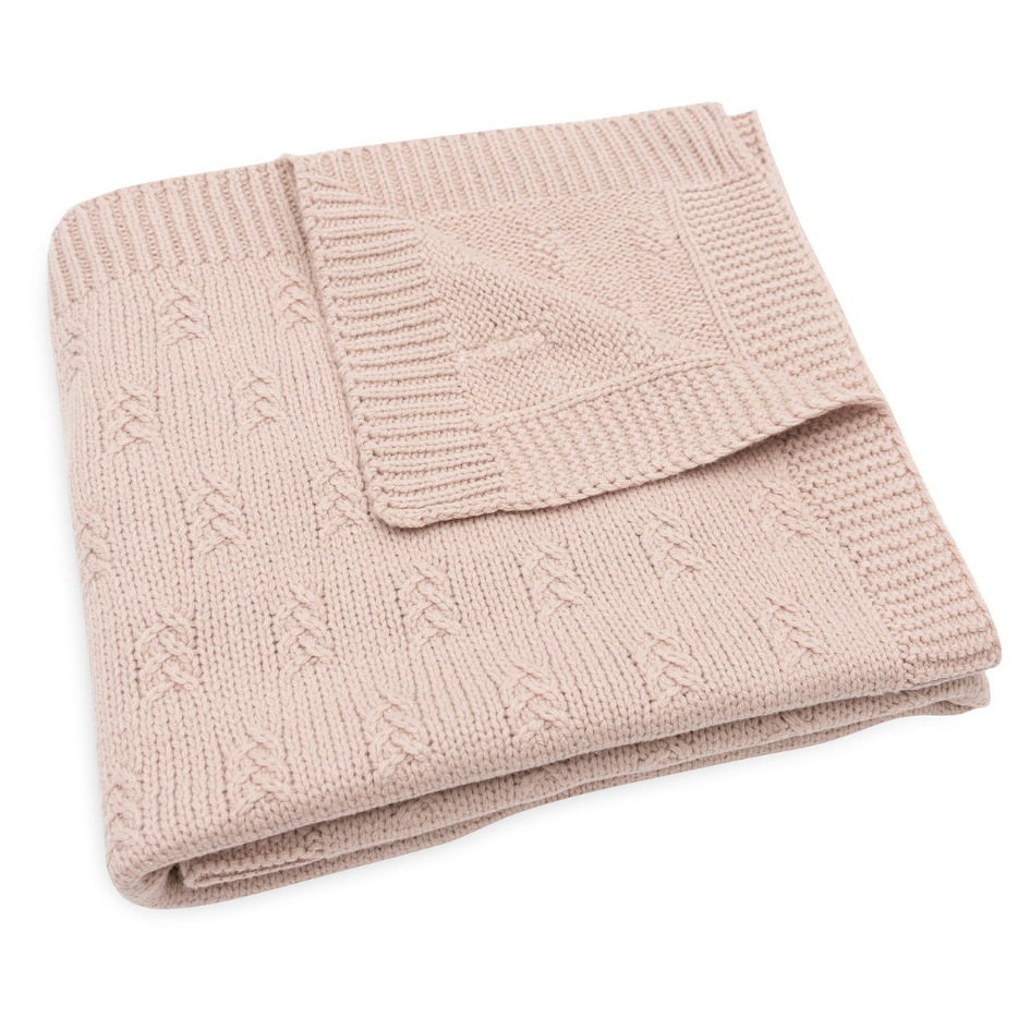 Jollein® Pletena odejica Grain Knit Wild Rose 75x100 Jollein