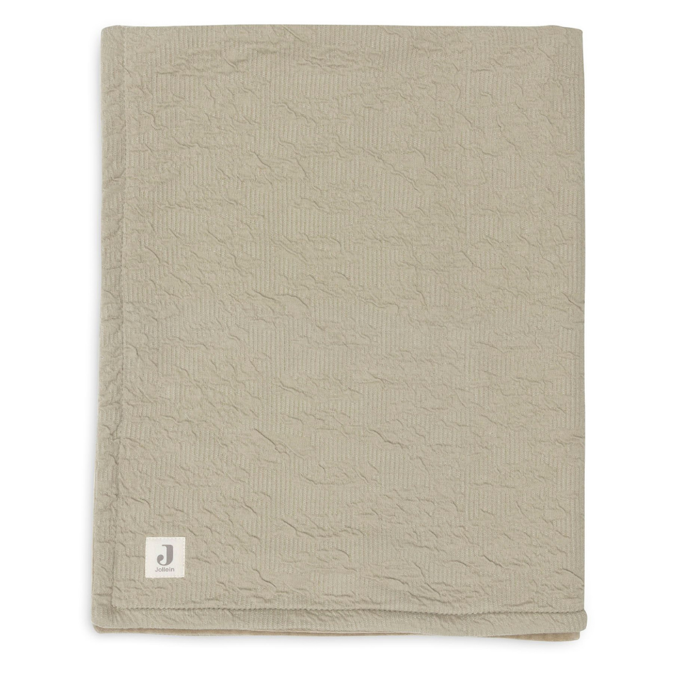 Jollein® Bombažna odejica Soft Waves Olive Green 100x150 Jollein