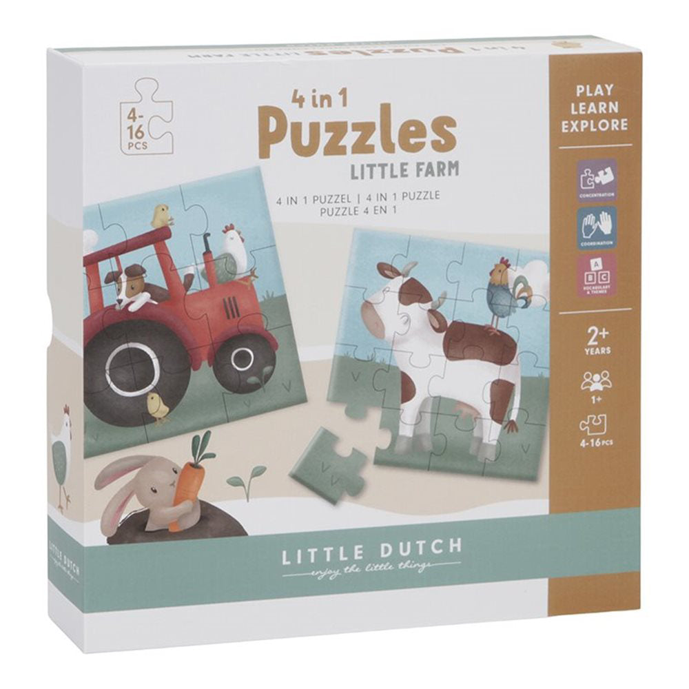 Little Dutch® Puzzle Little Farm 4v1 Little Dutch