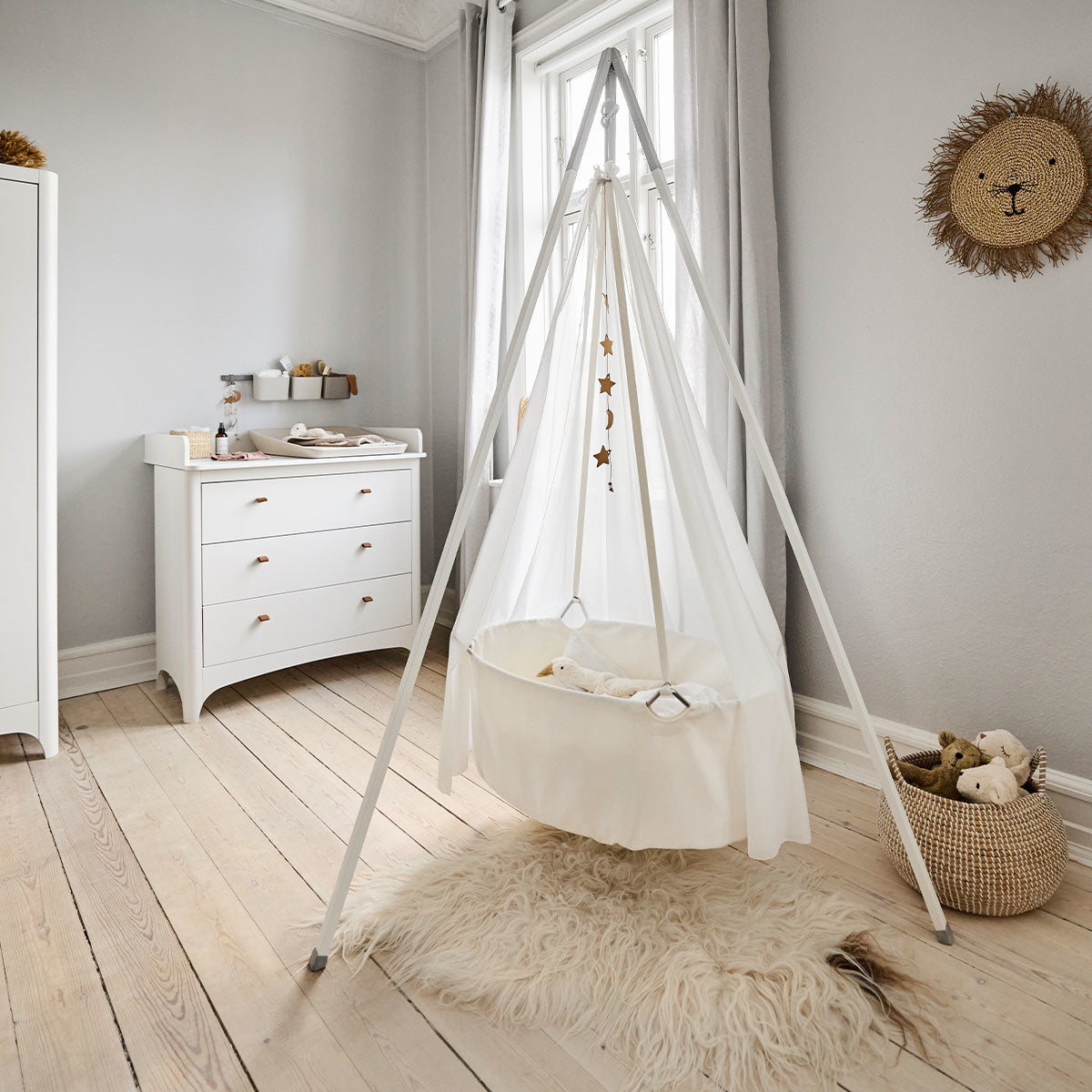 Leander® Zastor za visečo zibelko White Leander