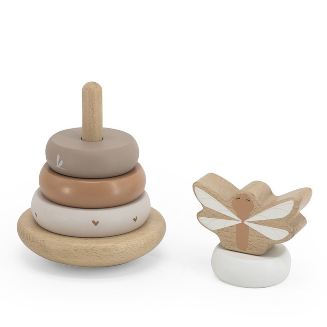 Label Label® Leseni obroči za zlaganje Nougat Label Label