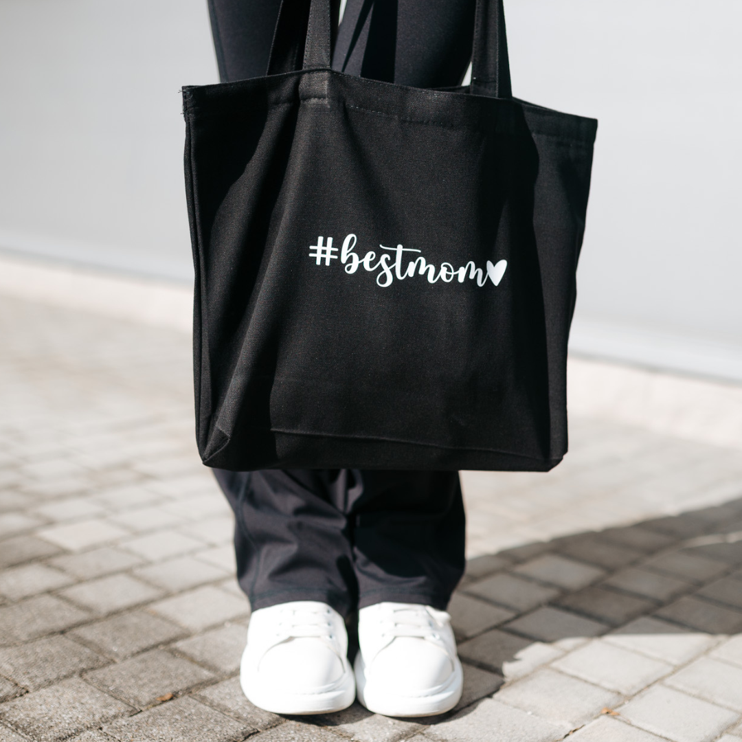 Evitas Bombažna Tote torba Black Evitas