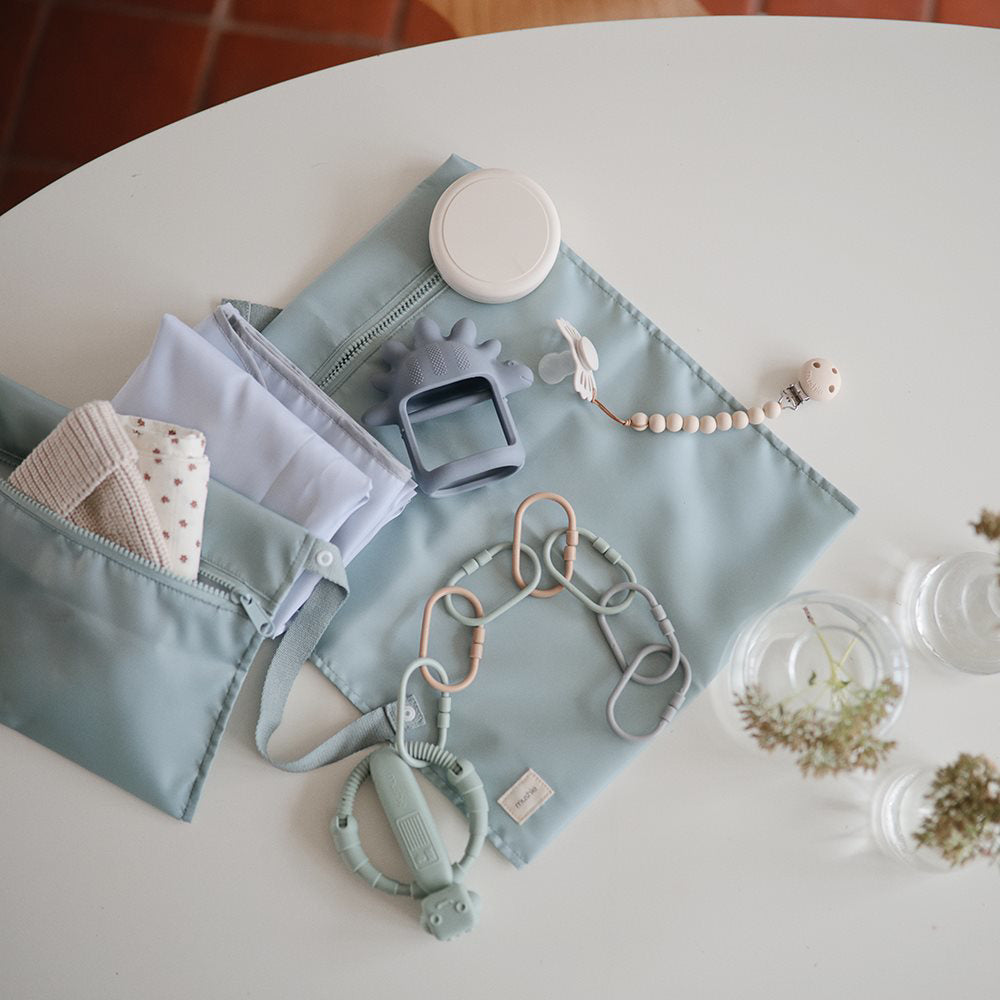 Mushie® Vodoodporna torbica za shranjevanje 2 kosa Tradewinds Mushie