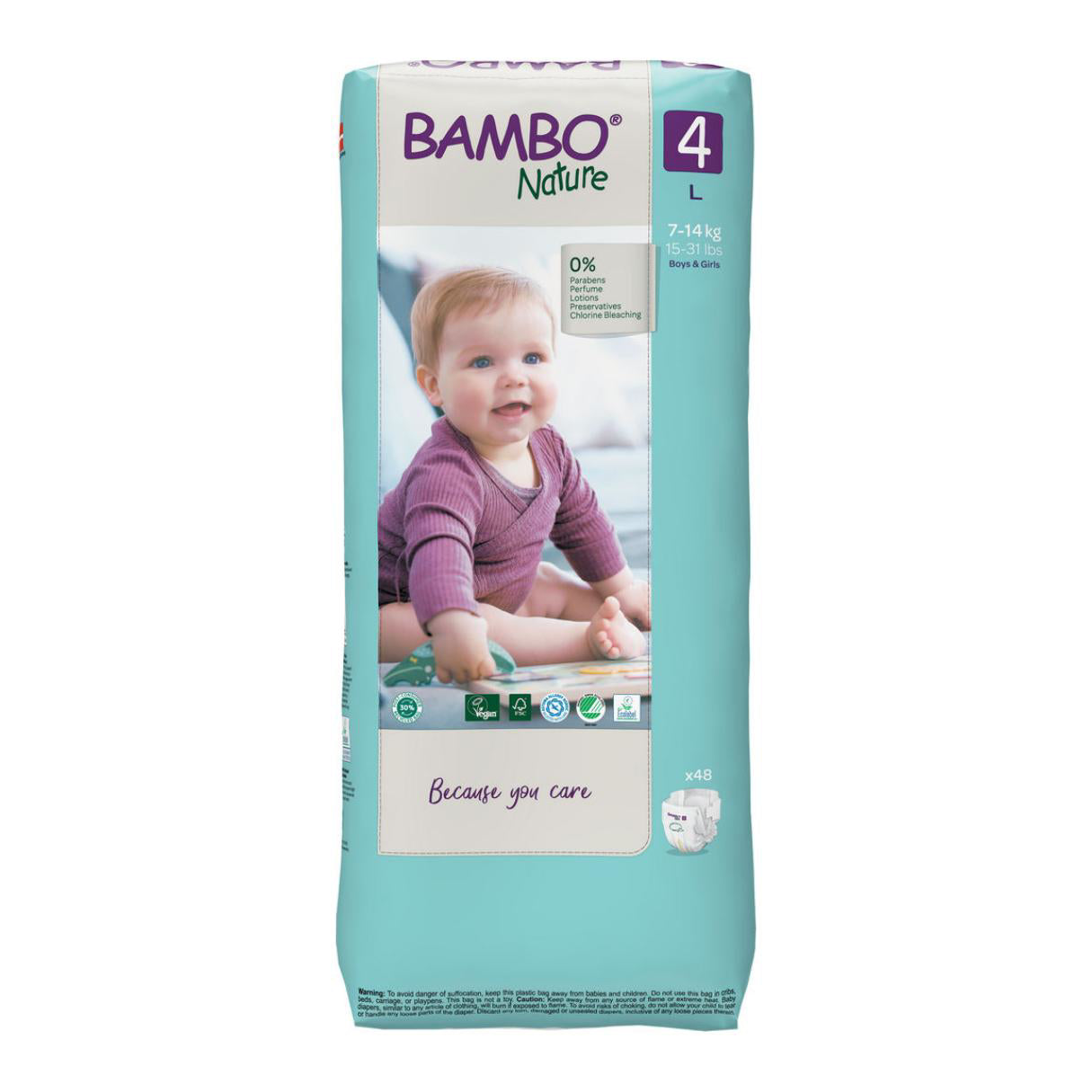 Bambo Nature® Plenice Maxi Velikost 4 (7-14 kg) 48 kos Bambo Nature