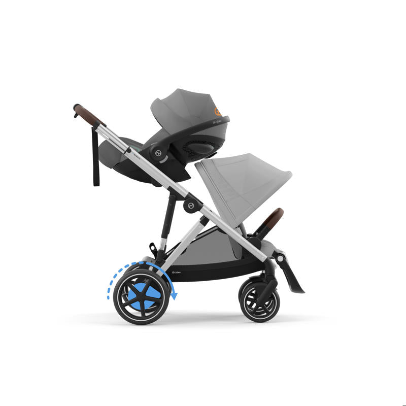 Cybex® Otroški voziček e-Gazelle™ S Stone Grey (Silver Frame) Cybex