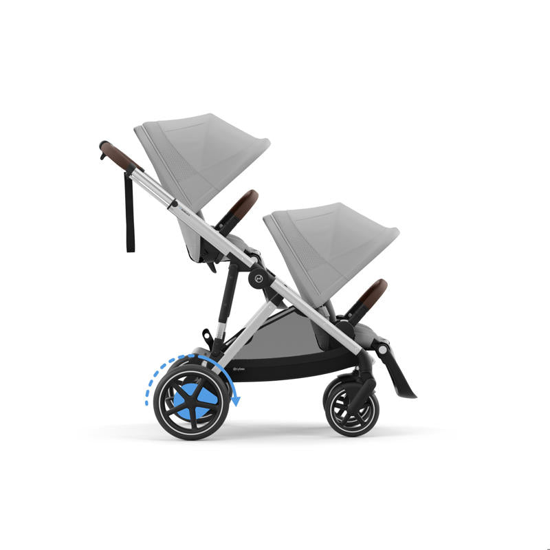 Cybex® Otroški voziček e-Gazelle™ S Stone Grey (Silver Frame) Cybex