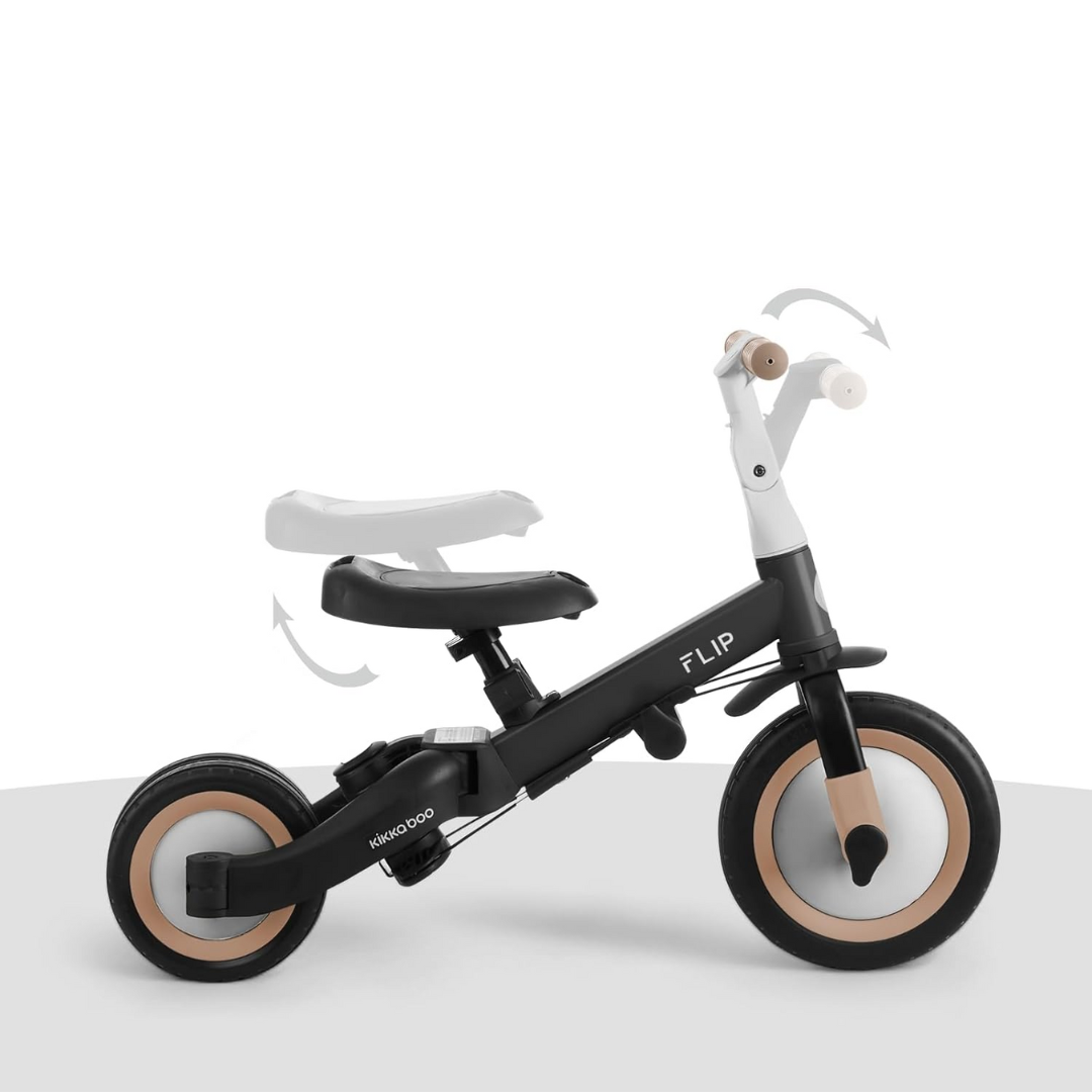 KikkaBoo® Otroški tricikel 5in1 Flip Black KikkaBoo