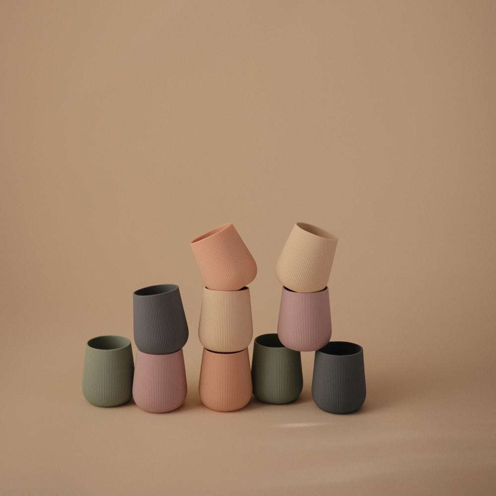 Mushie® Silikonski kozarček MINI Sippy Cup Blush Mushie