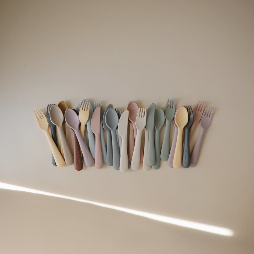 Mushie® Otroški pribor 3-delni Ivory Mushie