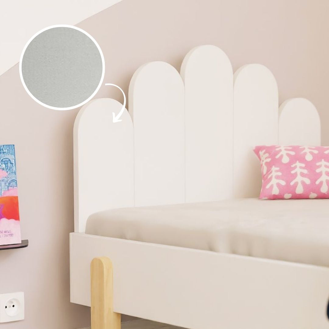 Benlemi® Otroška postelja z vzglavjem NOVA 90x200 Light Grey Benlemi