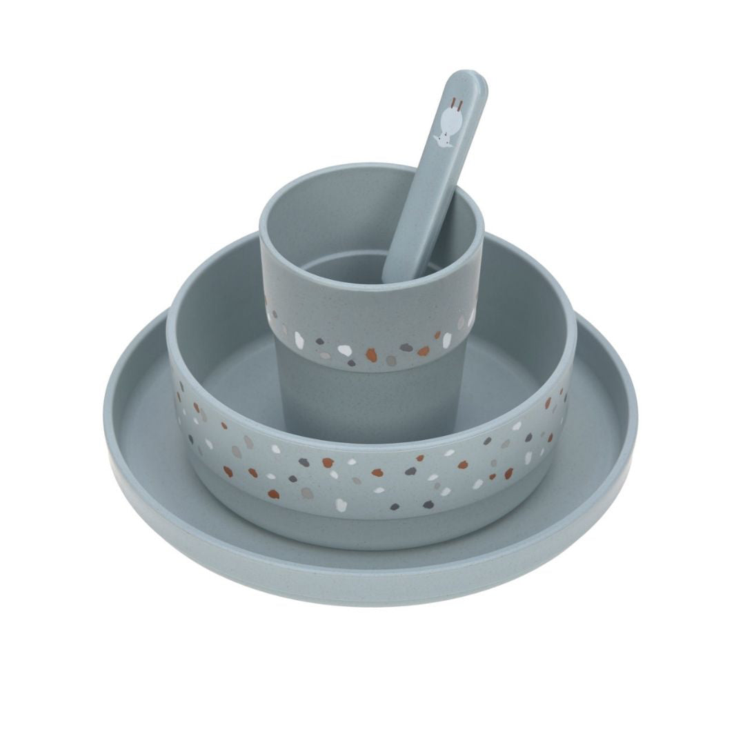 Lässig® Set za hranjenje Tiny Farmer, Sheep & Goose Blue Lässig