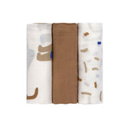 Lässig® Tetra pleničke 3 kosi 80x80 Little Mateys Royal Blue Lässig