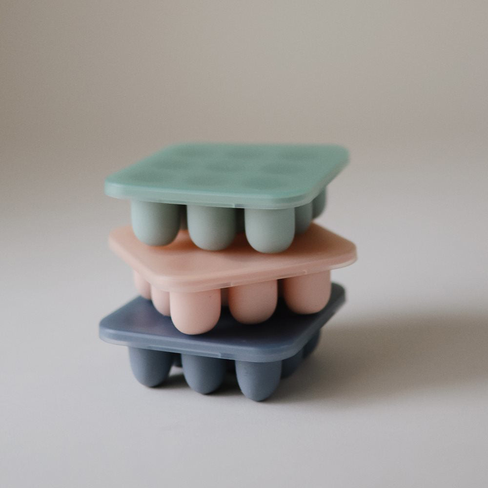 Mushie® Silikonski modelčki za zamrzovalnik Blush Mushie