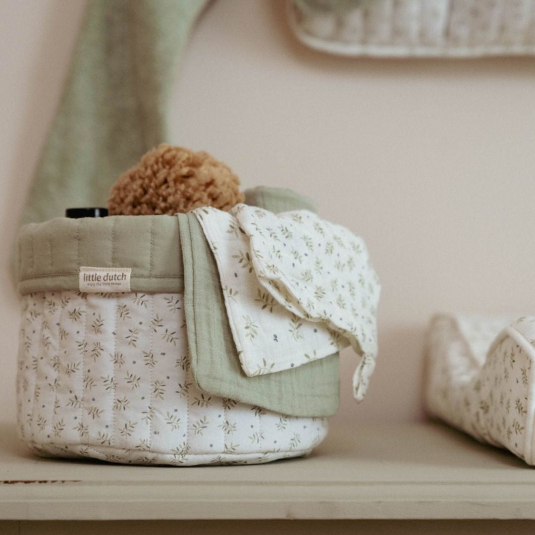 Little Dutch® Komplet 2 tetra pleničk Blueberry Leaves/Sage 70x70 Little Dutch