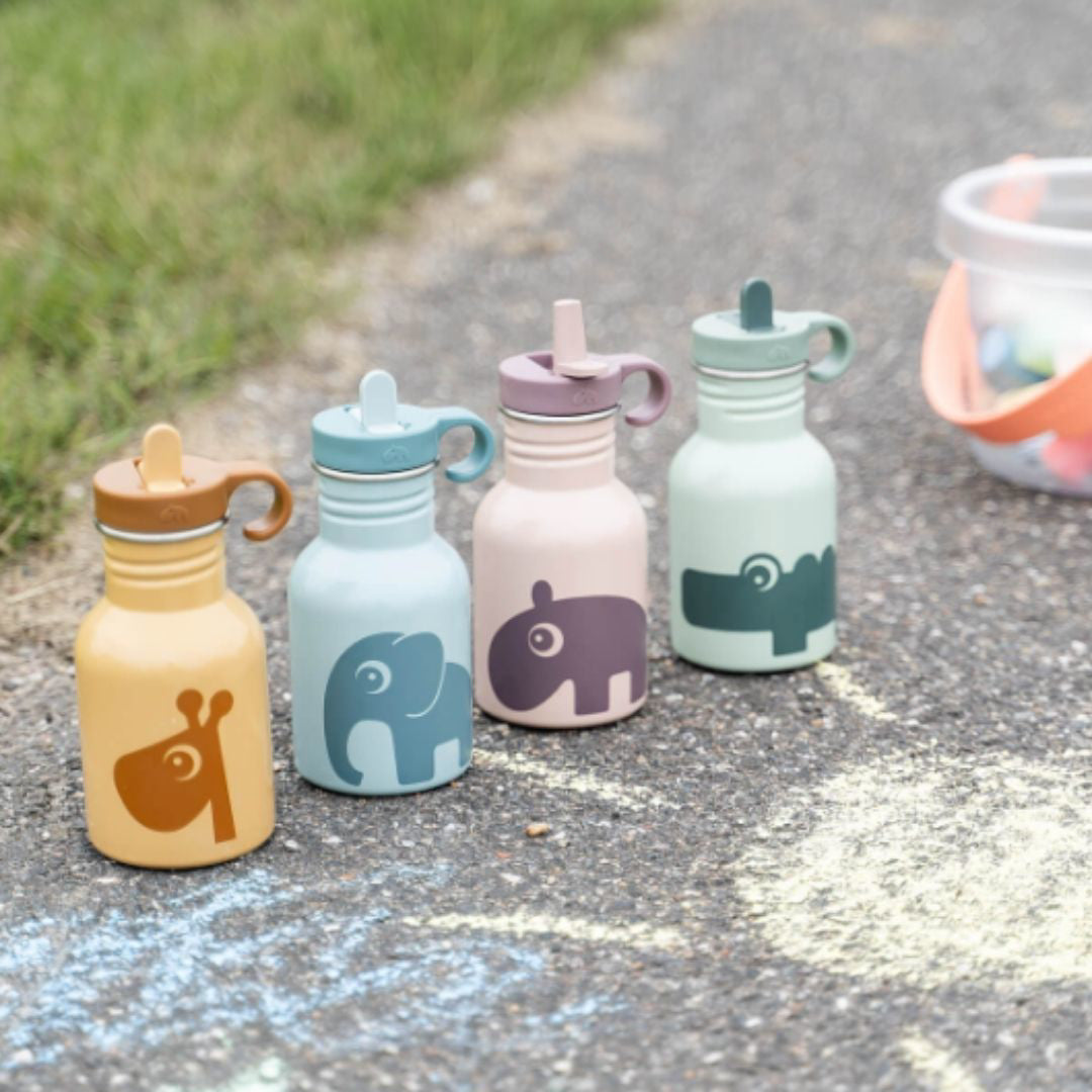 Done by Deer® Kovinska steklenička s slamico Ozzo Powder 350 ml Done by Deer