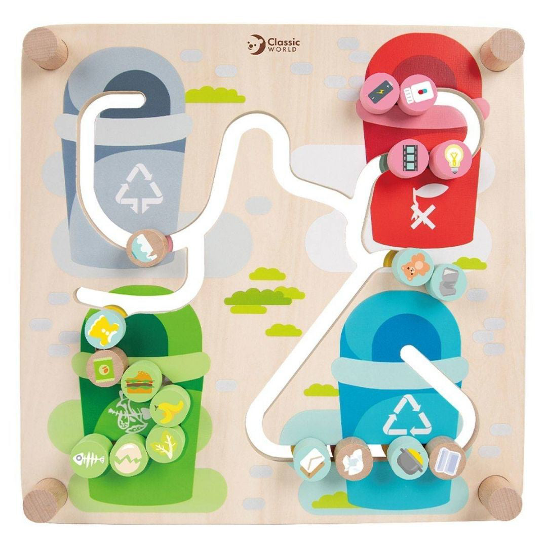 Classic World® Lesena aktivnostna tabla 2 v 1 Mesto Classic World