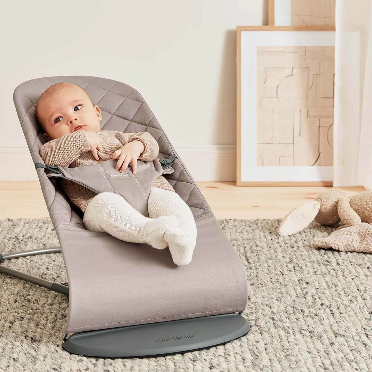 BabyBjörn® Gugalnik Balance Bliss Woven Classic Quilt Sand Grey BabyBjörn