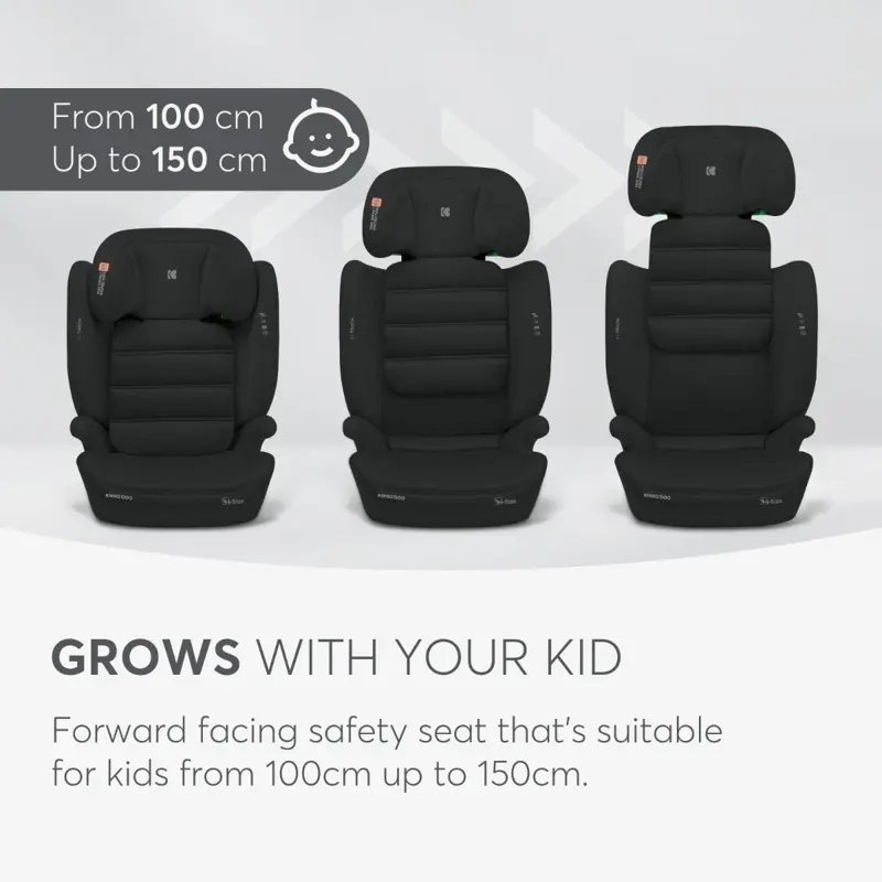 KikkaBoo® Otroški avtosedež i-Track i-SIZE (100-150 cm) Black KikkaBoo