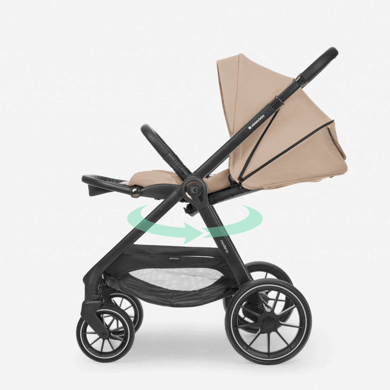 KikkaBoo® Otroški voziček s košaro 3v1 Modena Beige KikkaBoo