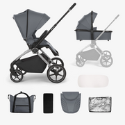 KikkaBoo® Otroški voziček s košaro 2v1 Kara Grey KikkaBoo