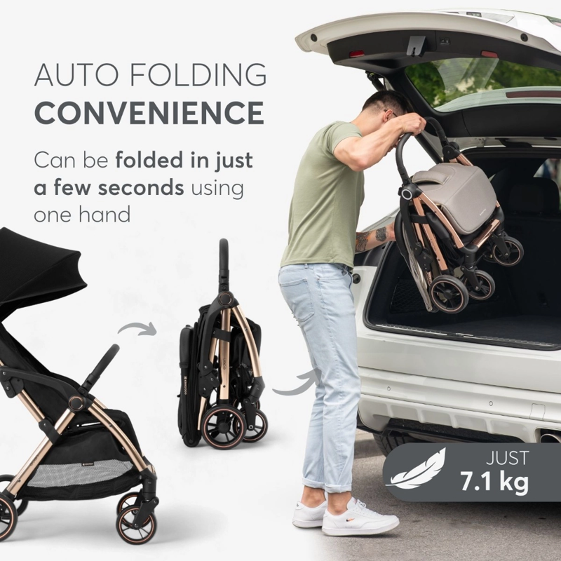 KikkaBoo® Otroški voziček Eden Black KikkaBoo