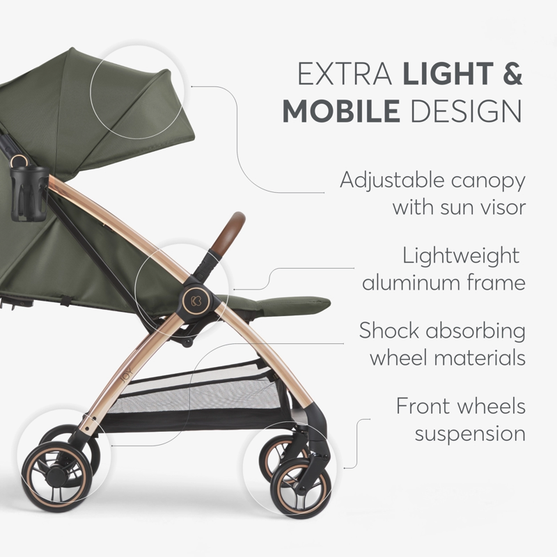 KikkaBoo® Otroški voziček Joy Army Green KikkaBoo