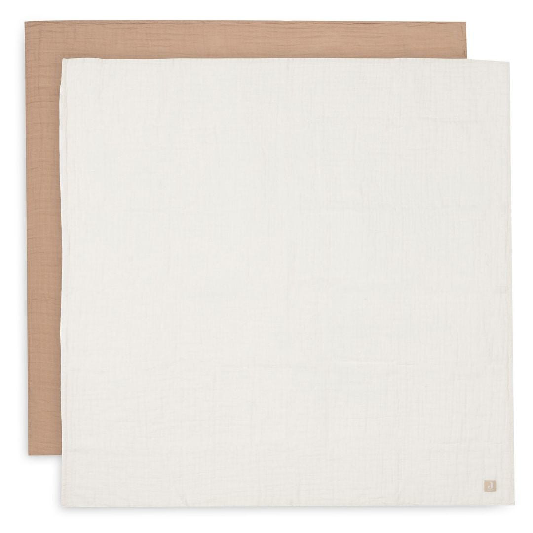 Jollein® Komplet 2 povijalnih pleničk 115x115 Biscuit/Ivory Jollein