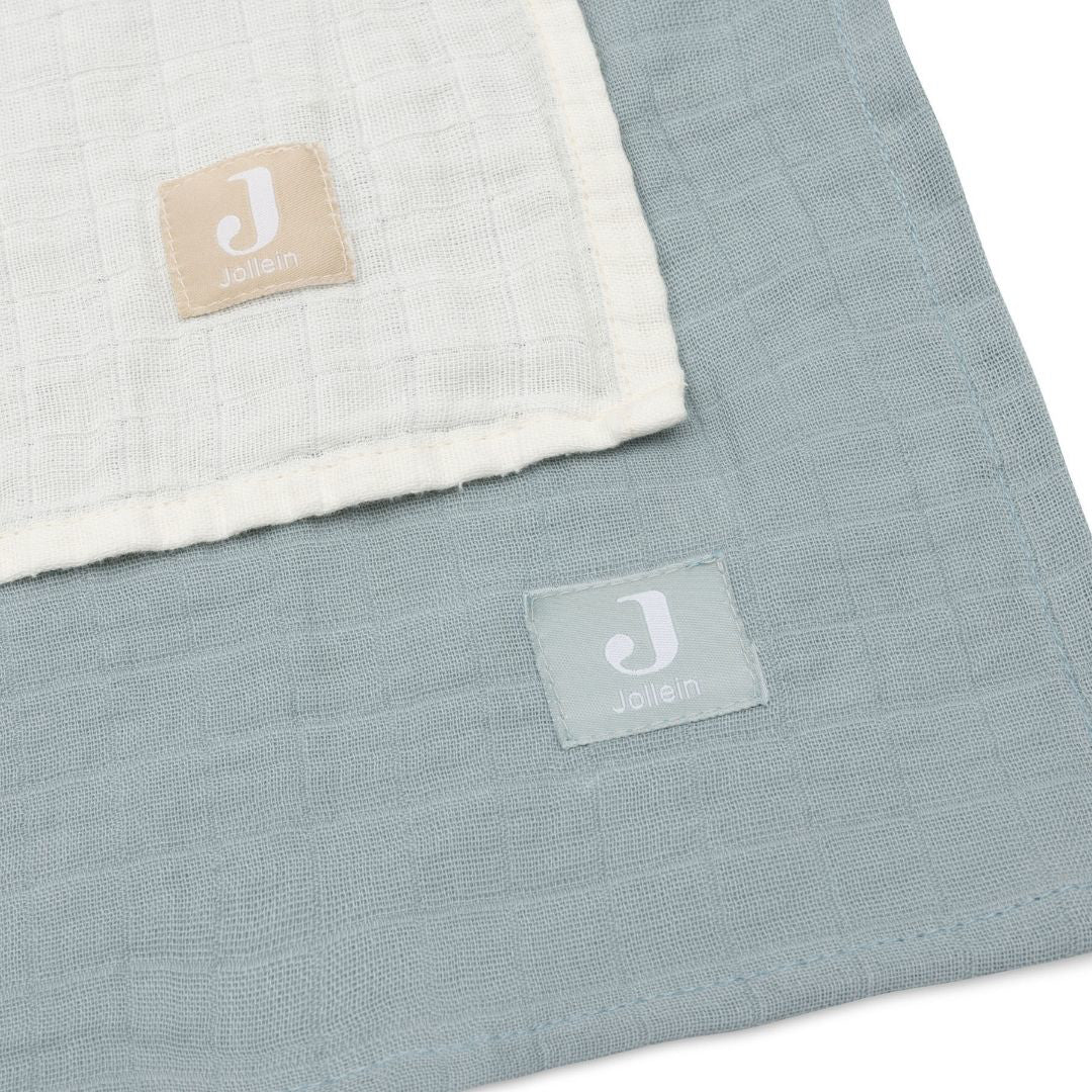 Jollein® Komplet 2 povijalnih pleničk 115x115 Sea Green/Ivory Jollein