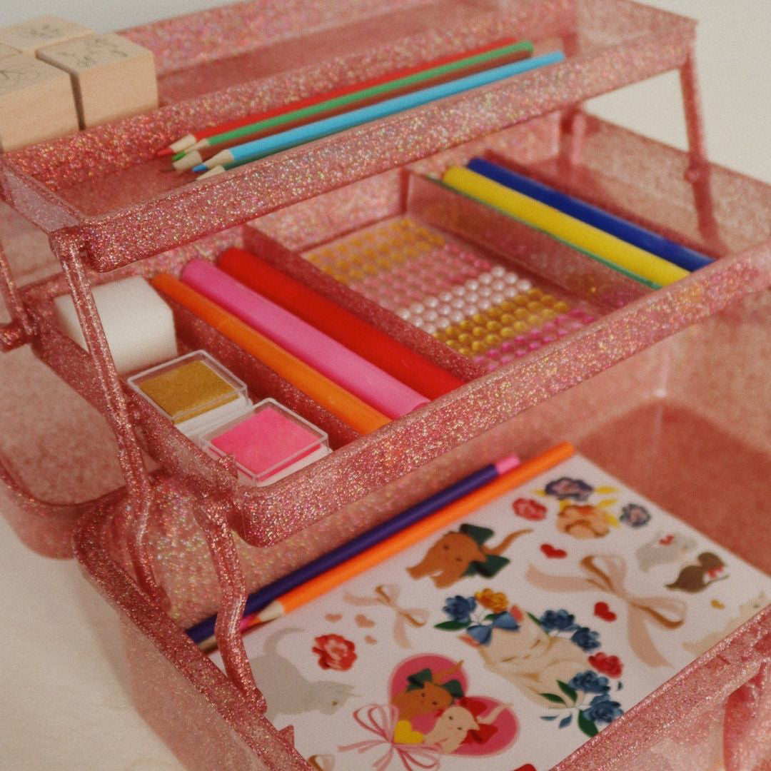 Konges Sløjd® Kovček za ustvarjanje Glitter Rose Konges Sløjd