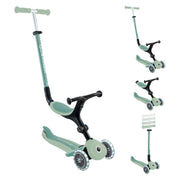 Globber® Zložljivi otroški skiro GO UP Active ECO s svetlečimi kolesi Pistachio Globber