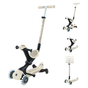 Globber® Zložljivi otroški skiro GO UP deluxe 360° s svetlečimi kolesi Taupe Globber
