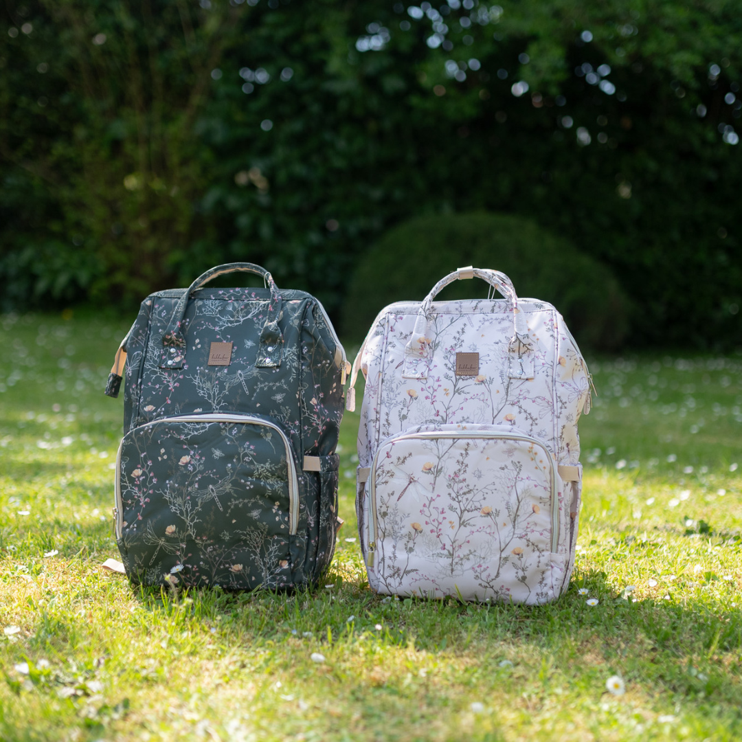 KikkaBoo® Previjalni nahrbtnik Siena Luxe Secret Garden Deep Green KikkaBoo