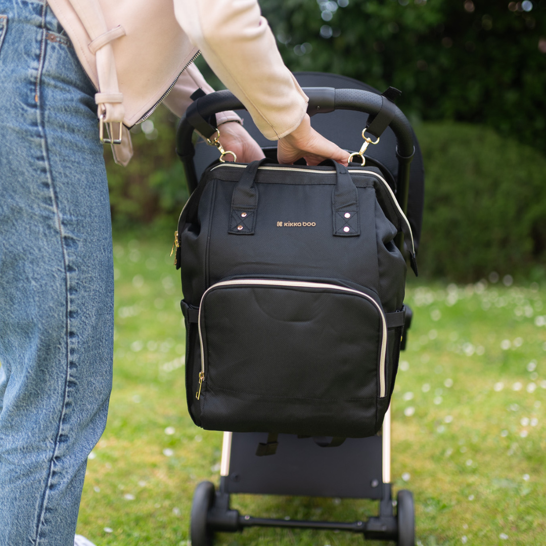 KikkaBoo® Previjalni nahrbtnik Siena Black & Gold 2025 KikkaBoo