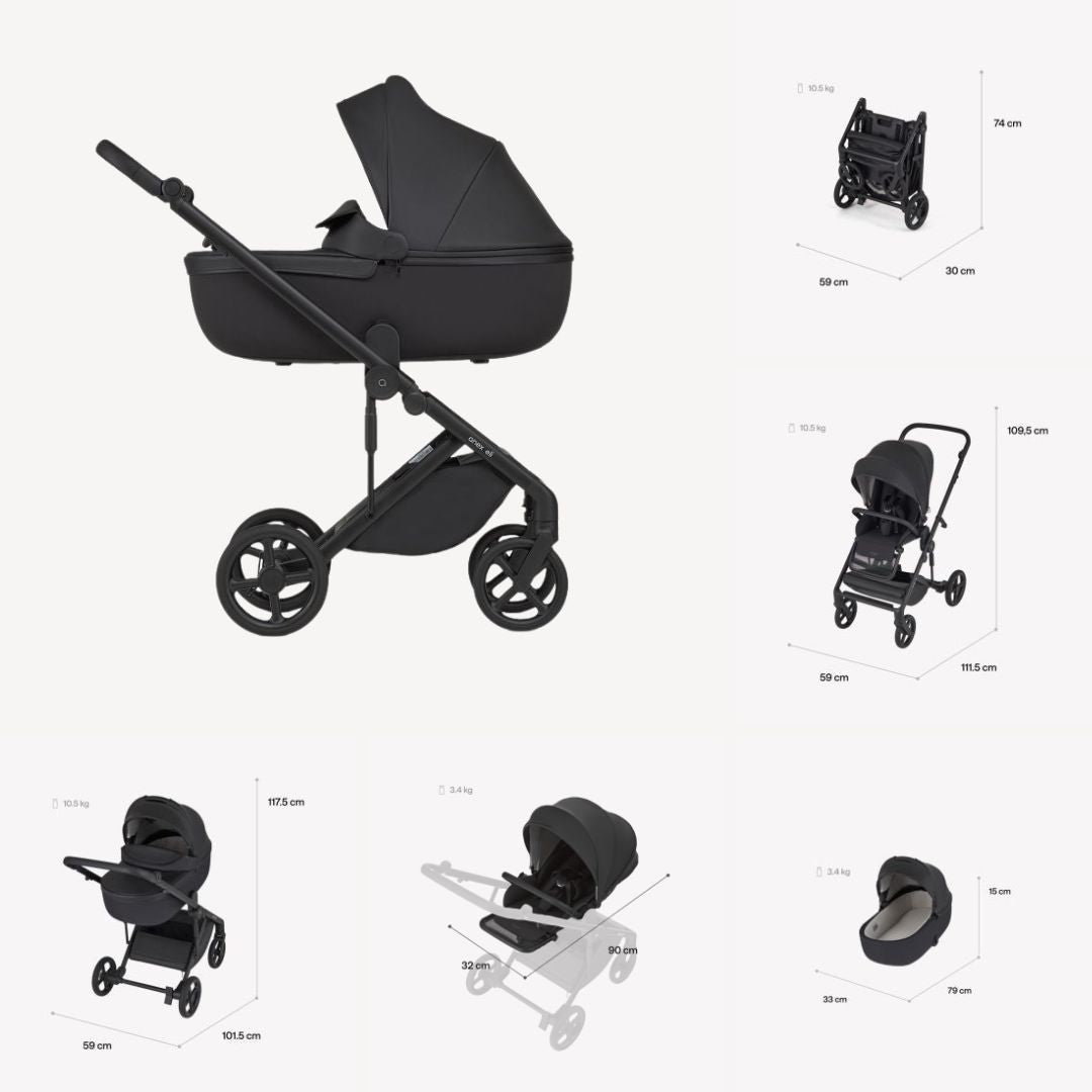 Anex® Otroški voziček 2v1 Eli Midnight Anex