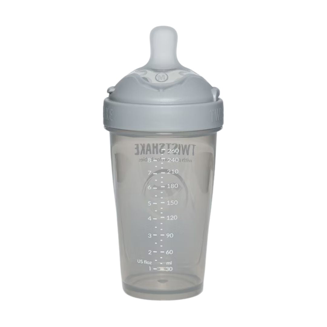 Twistshake® Steklenička PRO Double Anti-Colic 260ml Pastel Pastel Grey Twistshake