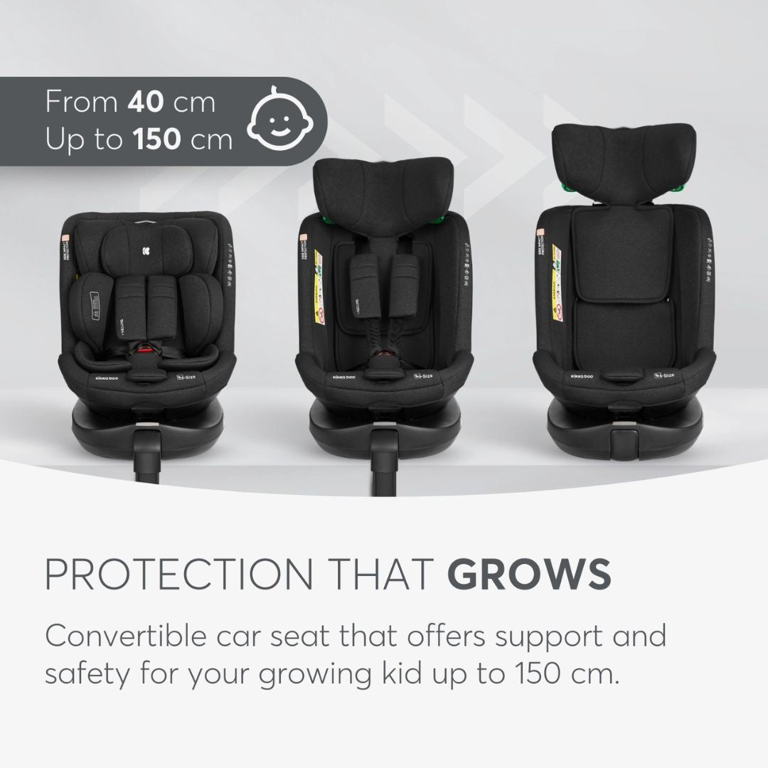 KikkaBoo® Otroški avtosedež 360 i-Secure i-SIZE (40-150 cm) Black KikkaBoo