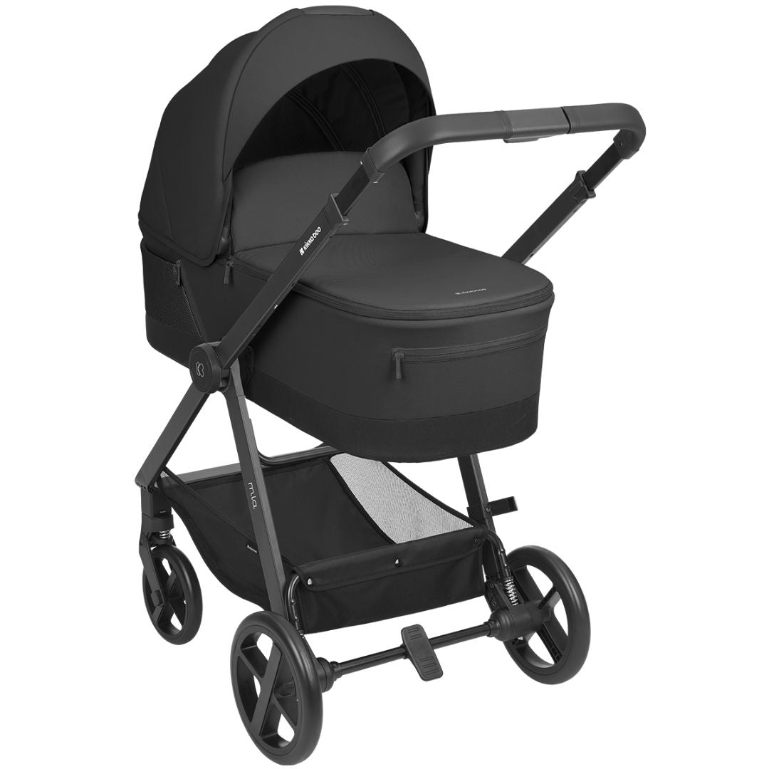 KikkaBoo® Otroški voziček s košaro 3v1 Mia Black KikkaBoo
