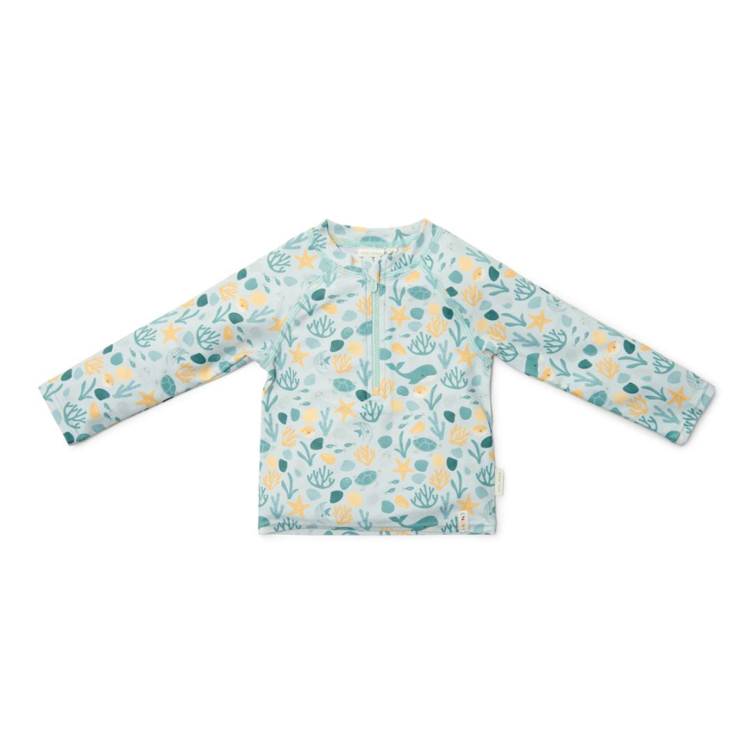 Little Dutch® Otroška kopalna majica z dolgimi rokavi Seashells Sunny Yellow 74 80 Little Dutch