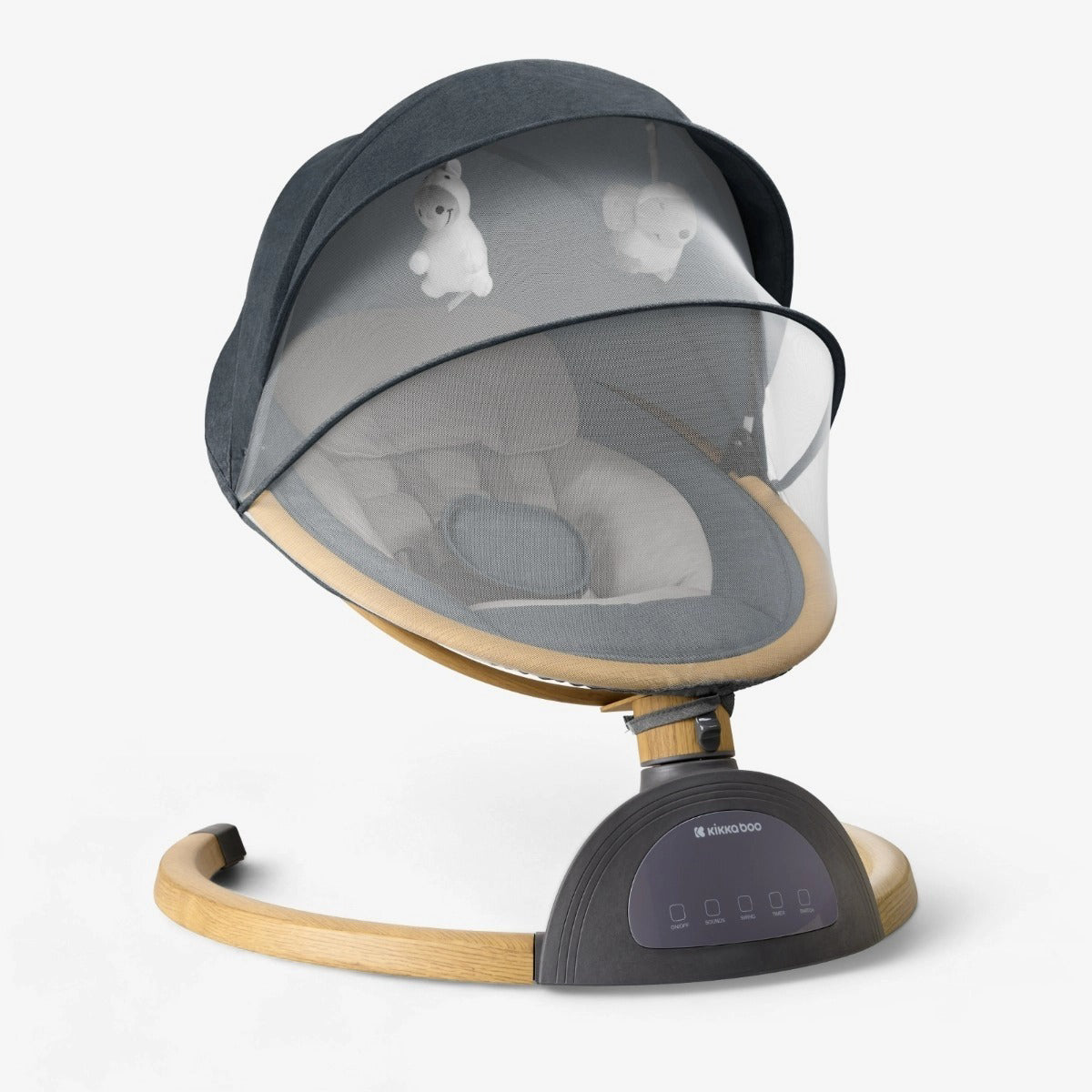 KikkaBoo® Električni gugalnik Ashlee Dark Grey KikkaBoo