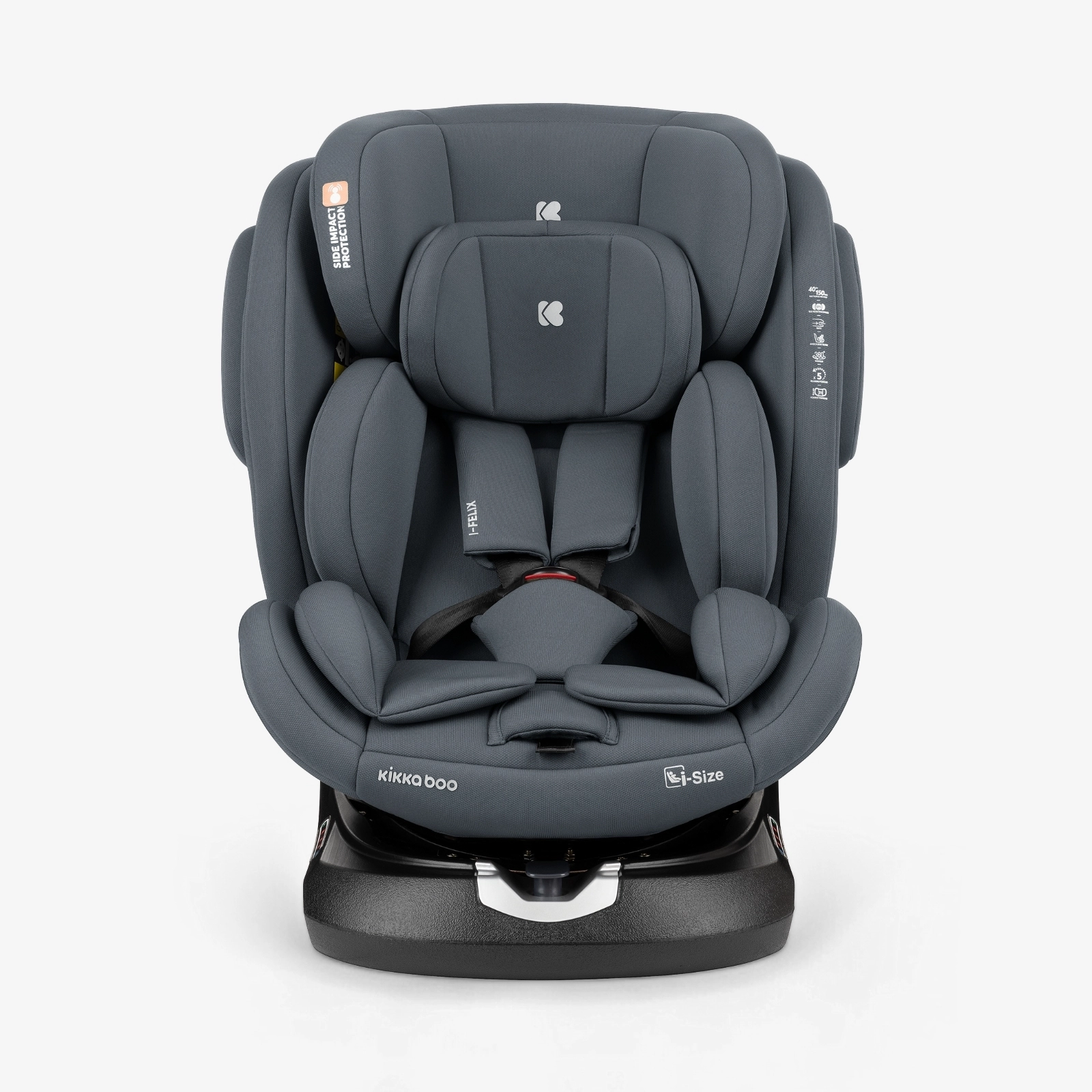 KikkaBoo® Otroški avtosedež 360° i-Felix i-SIZE (40-150 cm) Dark Grey KikkaBoo